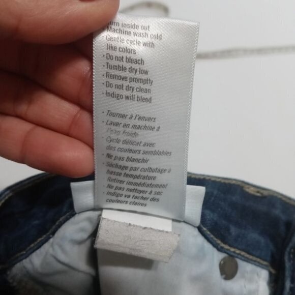 Paige Hoxton Side Stripes Raw hem Ankle Jeans Size 29 in Blue Color - Picture 13 of 16